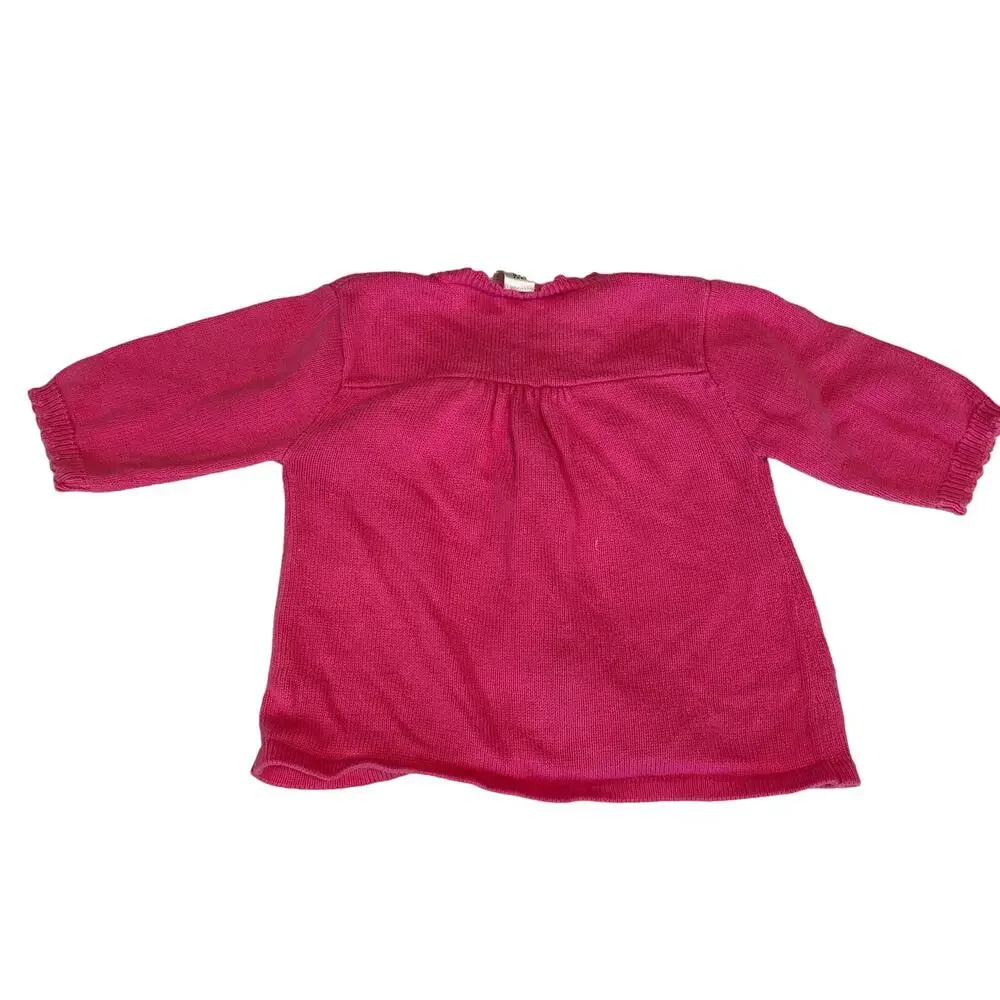 Baby Gap Pink Button Up Sweater Cardigan 100% Cotton Size 18-24M